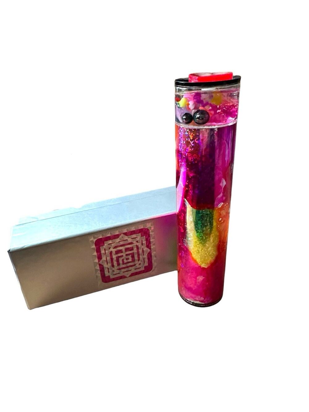New Mikio Japan Handmade Kaleidoscope Microcosmos Heart Pink 3 Mirror Multi